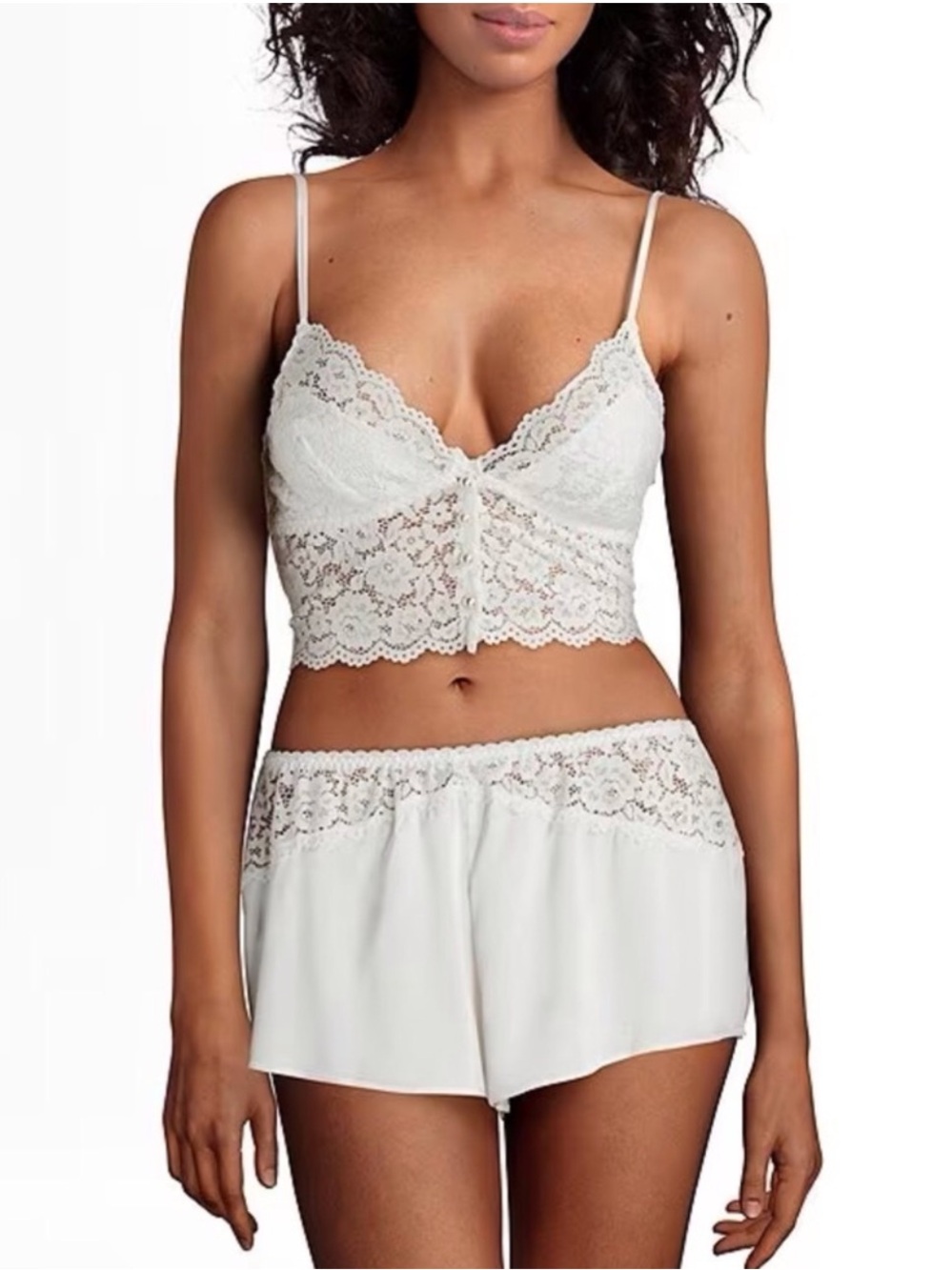 Seductivewear by Cinema Etoile Athena Lace Soft Cup Bralette & Short Set S